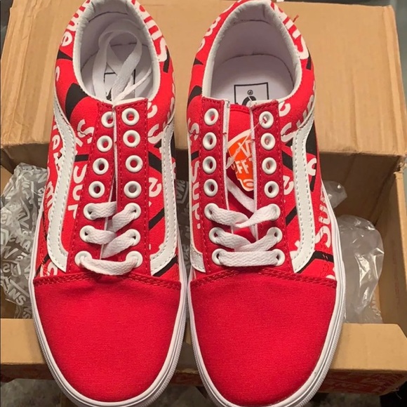 red custom vans